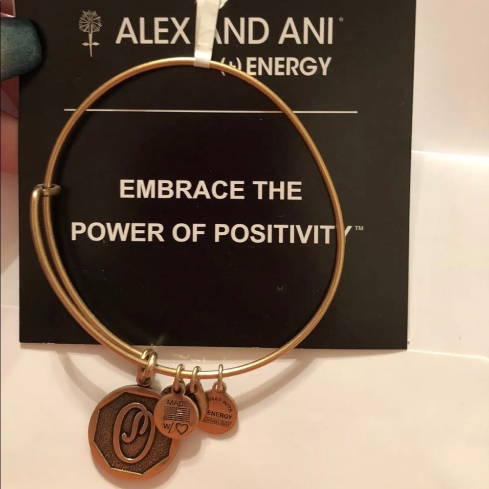 23-1Alex and Ani gold O bangle